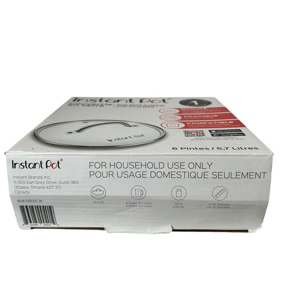 Instant Pot Glass Lid Replacement for 6 Quart Pressure Cooker New in Box - Picture 7 of 9